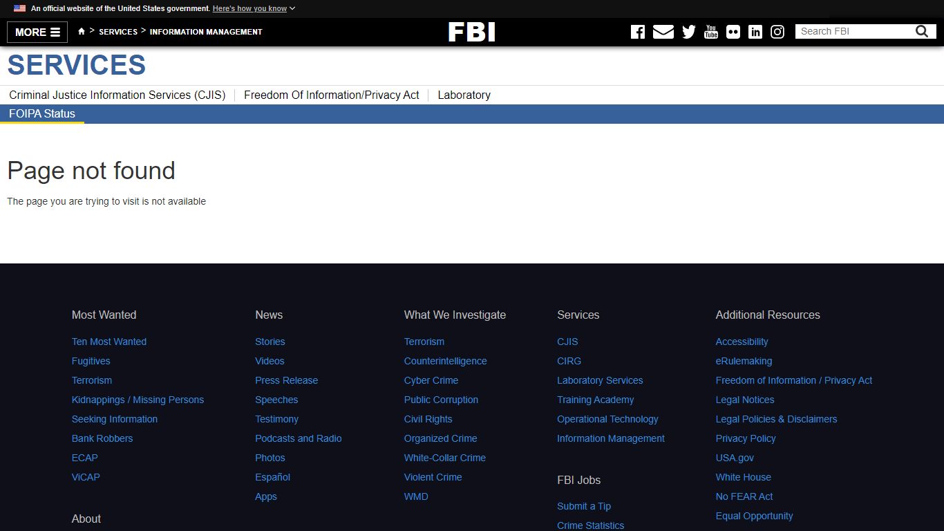 FBI Records: The Vault — FDPS
